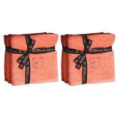 MaisonDeCotton 小熊高級洗臉毛巾 150g 30支精梳棉, 10個, 鮭魚粉