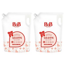 비앤비 섬유유연제 자스민&로즈향 리필, 2.1L, 2개