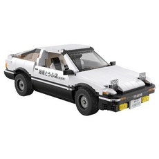 CaDA 咔搭 頭文字D 1:12 積木模型組 AE86 大, 黑色 + 白色, 1盒