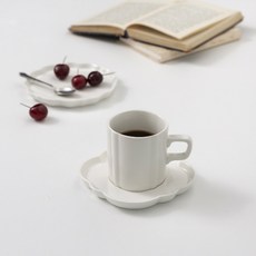 Sseuim 經典蕾絲咖啡杯 2人組, 單一顏色, 1套