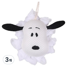 Market Plan 柔軟小狗泡沫沐浴球, 3個, 1入, 白色