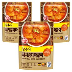 오뚜기 청주식 돼지김치짜글이, 450g, 3개
