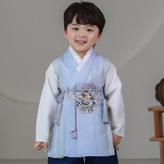 HARANG HANBOK 男童清明朗韓服百子 + 短裙 + 褲子套裝
