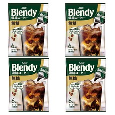AGF Blendy 濃縮咖啡球 無糖, 冷熱皆宜, 隨時享受濃郁香醇, 18g, 6顆, 4袋