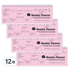 ibis PP 桌上型週計畫本, 淺粉紅色, 12個