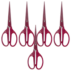 MILAN 極細精密事務剪刀 17cm, 粉紅色, 5支