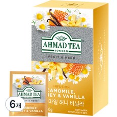 아마드티 캐모마일 허니 바닐라 차, 1.5g, 20개입, 6개
