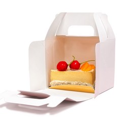 제이팩토리 앞열림 높은 조각 케이크상자 소(1호), 화이트, 50개