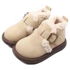 LULUCHE 兒童Y字皮帶刷毛靴 BW006