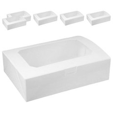 B Home Baking 烘焙透明窗盒, 白色, 6個