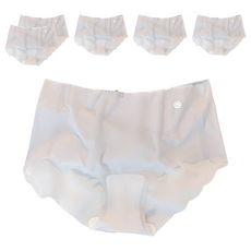 中腰透氣無痕內褲 棉+聚酯纖維材質, 霧霾藍