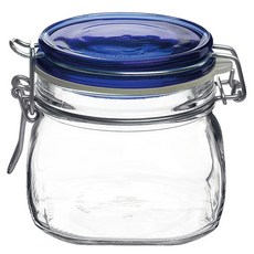Bormioli Rocco Fido藍蓋密封罐, 560ml, 玻璃材質, 義大利製, 1個