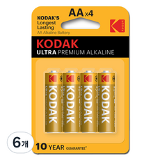 코닥 ULTRA PREMIUM 알카라인 AA건전지, 4개입, 6개