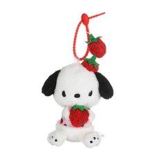 Pochacco 帕恰狗 可愛造型玩偶吊飾鑰匙圈 輕巧方便, 帕恰狗草莓季, 1個, 16cm