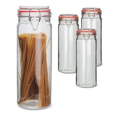 mir 窄口密封玻璃瓶, 1.5L, 4個