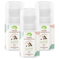 nac nac 草本精油驅蚊滾珠 0歲以上, 50ml, 3瓶