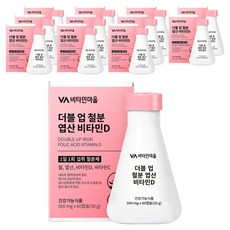 비타민마을 더블 업 철분 엽산 비타민D 30g, 60정, 12개