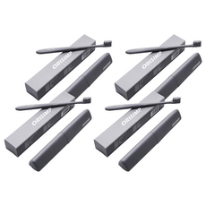 DM Corporation I Love Home 簡約素色牙刷 + 牙刷盒 炭灰色, 4套