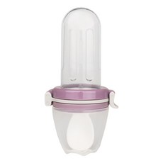 kidsme 咬咬樂輔食器 擠壓式 升級版 醫療級矽膠網袋 訓練眼手口協調, 葡萄紫, 1組