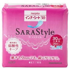 nepia 王子 SaraStyle 漏尿護理衛生棉 30ml 20枚入, 20入, 1包, 8.5 x 19cm