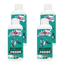 CLEAN CAPTAIN 除垢隊長 高效分解除臭水管疏通劑 500g, 4瓶