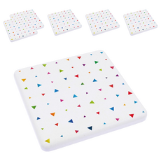 收納王妃 小清新硬式珪藻土杯墊 方形 6入, 時尚女郎, 6個