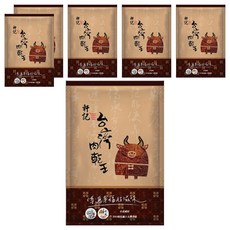 軒記台灣肉乾王 川辣牛肉乾, 嚴選澳洲進口優質牛肉, 取頂級黃瓜條部位, 130g, 6包