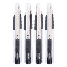 deLi 得力 金屬30度銑刀2074, 金屬灰, 4個