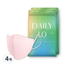 CLA 코리아 데일리 보건 컬러 새부리형 마스크 어린이용 KF94, 25개입, 4개, 핑크