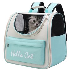 Skylife hello cat貓包, 牛津布貓狗通用外出包, 37 x 25 x 34cm, 綠色, 1個