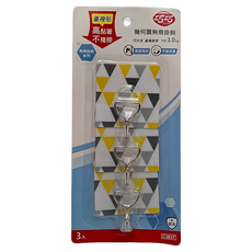 巧巧菱格無痕掛勾, 幾何圖, 1入