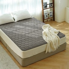 곰표한일 IOT 프리미엄 EMF 카본 탄소매트 IA-EMP400T, 네츄럴 그레이, 슈퍼싱글(110 x 200 cm)