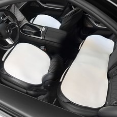 GMZ MOTORS 夏季通風超透氣網眼汽車座椅套坐墊 2入 + 3人座坐墊, 1套, 白色
