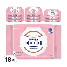 마이비데 크리넥스 밸런스케어 물티슈 캡형, 40매입, 18개