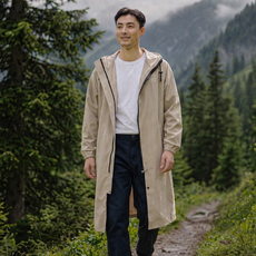 LIBERO Hardy 戶外露營防水雨衣, 米色