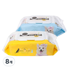 Jayeon Cheoreom Dog & Cat 寵物濕紙巾 隨機出貨, 100入, 8個