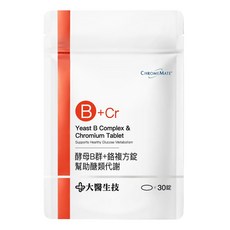 大醫生技 酵母B群 + 鉻複方錠, 30顆, 1包