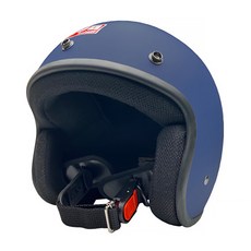 evo helmets 艾莉莎復古騎士安全帽 附冰絲面罩 顏色隨機, 消光藍