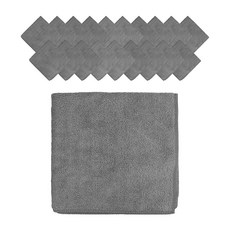 World Clean 高級經編超細纖維抹布 中型 灰色, 20個