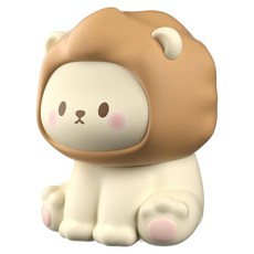 CS Q版小獅子拍拍燈 102 x 91 x 123mm 190g, Q版小獅子 米色 + 棕色