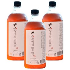 하동권여사 황매실 발효액, 1L, 3개