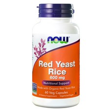 NOW Foods 紅麴膠囊食品, 60顆, 0.7g, 1罐