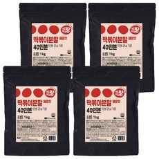 Sikjajaewang 辣炒年糕粉 辣味, 4個, 1kg