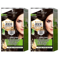 Schwarzkopf 施華蔻 Natural & Easy 怡然植萃染髮霜, 4.0自然棕, 2組