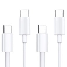 AHOYE Type C-Type C PD快充線 60W3A 2條, 1組, 2m, 白色