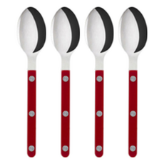 사브르 비스트로 샤이니 티스푼 15.5cm, 버건디, 4개