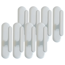 생활살림 벽부착 다용도 홀딩 후크, 화이트, 8개