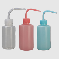 MaDaKkuMi 清洗科學實驗象鼻瓶沖洗瓶 150ml, 白色, 紅色, 藍色, 3個