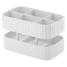 guzzini Drain&Safe 廚房餐具瀝水收納架 ECO 用品 100% 消費後再生塑膠 義大利製造, 2層, 白色, 1個