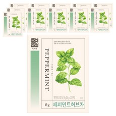 녹차원 페퍼민트 허브차, 800mg, 20개입, 12개